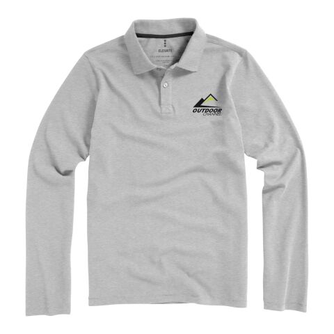 Oakville Long Sleeve Polo  Standard | Grey melange | XS | No Branding | not available | not available | not available