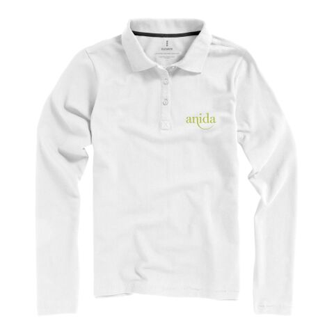 Oakville Long Sleeve Ladies Polo Standard | White | XS | Without Branding | not available | not available | not available