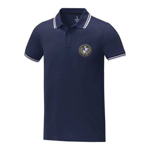Amarago short sleeve men&#039;s tipping polo Standard | Navy | XS | No Branding | not available | not available | not available
