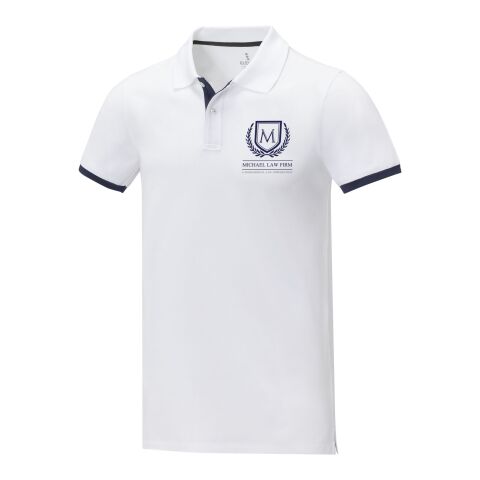 Morgan short sleeve men&#039;s duotone polo Standard | White | XS | No Branding | not available | not available | not available