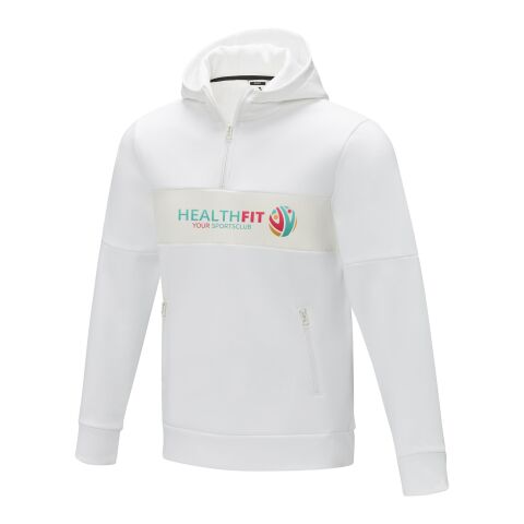 Sayan men&#039;s half zip anorak hooded sweater Standard | White | XS | No Branding | not available | not available | not available