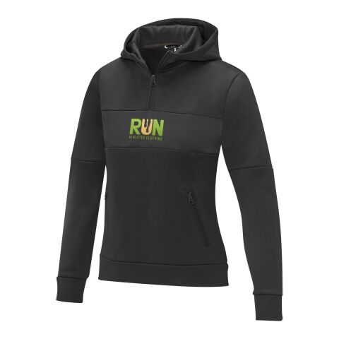Sayan women&#039;s half zip anorak hooded sweater Standard | Solid black | 2XL | No Branding | not available | not available | not available