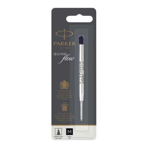 Quinkflow ballpoint pen refill Silver-Solid black | No Branding