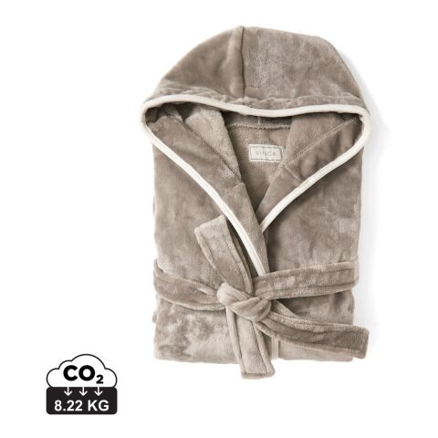 VINGA Louis luxury plush RPET robe size L-XL grey | No Branding | not available | not available | not available