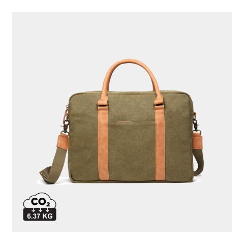 VINGA Bosler canvas computer bag green | No Branding | not available | not available