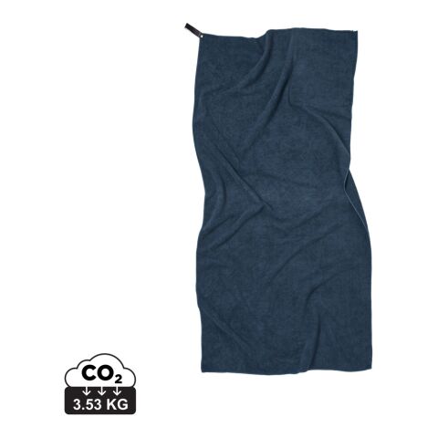 VINGA GRS RPET active dry towel 140 x 70cm blue | No Branding | not available | not available | not available