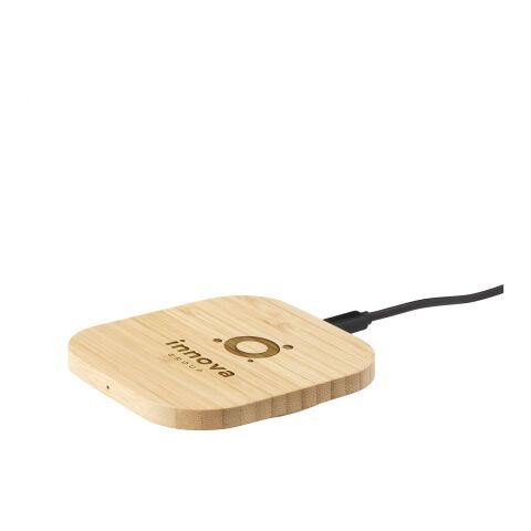 15W Wireless Bamboo Charger Brown | Digital Print