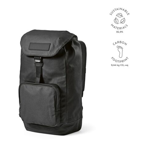 Copenhagen Laptop Backpack 20L Recycled Cotton 240 gsm  Black | Without Branding