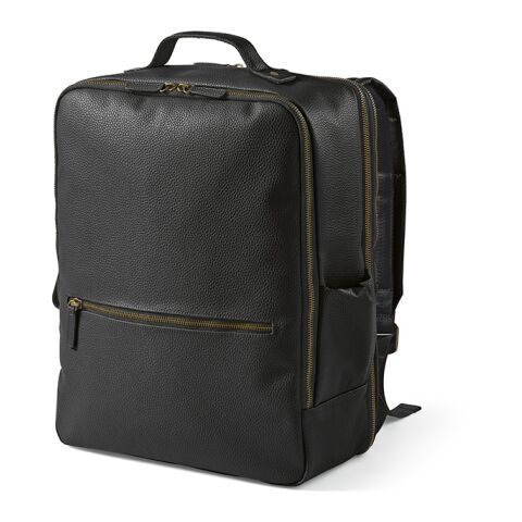 Paris Backpack 20L recycled Leather fits 17&quot; laptop Solid black | No Branding | not available | not available | not available