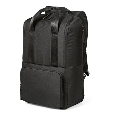 Bucharest Backpack 18L rPET. Front pocket. Fits 15.6&quot; Laptop Solid black | No Branding | not available | not available | not available