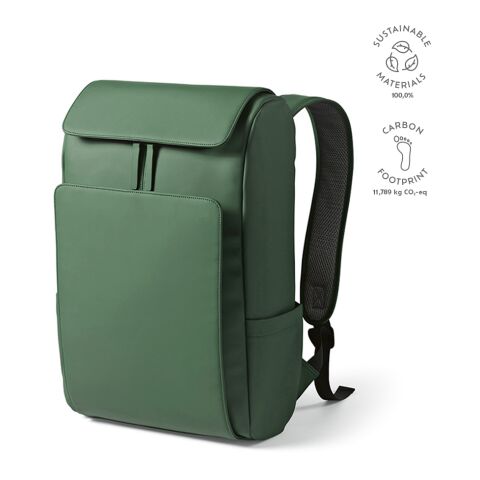 Lisbon Backpack 20L Recycled PU Green | Without Branding