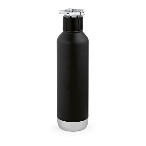 Spiglo Bottle rSS 780ml. Double wall and Leakproof. Wheel shaped lid Solid black | No Branding | not available | not available | not available
