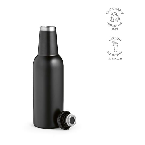 Sepik Bottle Recycled Stainless Steel 360 ml  Black | Without Branding