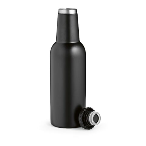 Sepik Bottle rSS 360ml. Double wall and Leakproof. Soda shaped Solid black | No Branding | not available | not available | not available