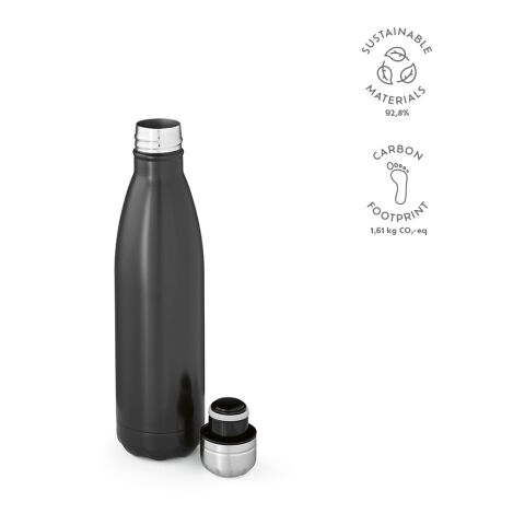 Mississippi 550 Bottle Recycled Stainless Steel 535 ml Black | Without Branding