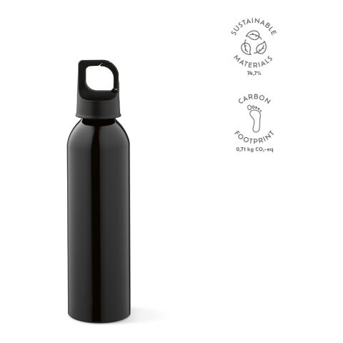 Mackenzie Bottle recycled Aluminium  690 ml  Black | Without Branding