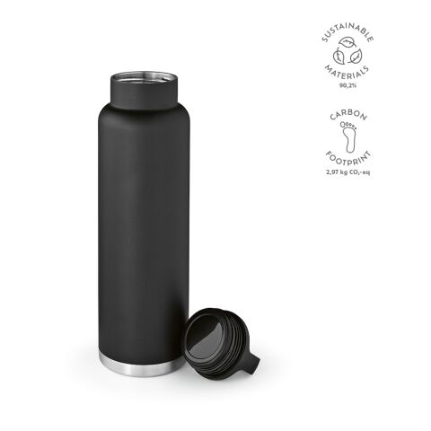 Zambezi 1500 Bottle Recycled Stainless Steel 1620 ml  Black | Without Branding