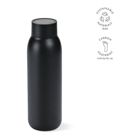 La Plata Bottle Recycled Stainless Steel 650 ml  Black | Without Branding