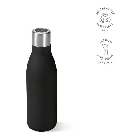 Parana Bottle Recycled Stainless Steel 550 ml  Black | Without Branding