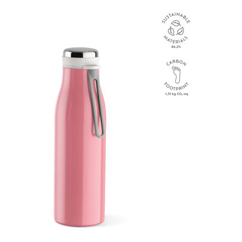 Arkansas 500 Bottle Recycled Stainless Steel 495ml Light pink | Without Branding
