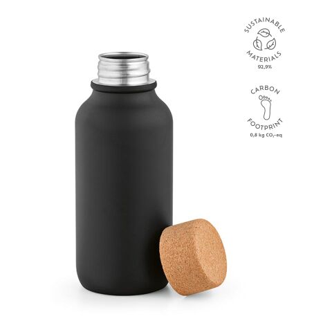 Volga Bottle Recycled Stainless Steel 530 ml Black | Without Branding