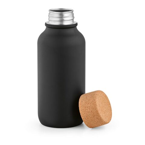 Volga Bottle rSS and Cork lid 530ml. Single wall and Leakproof  Solid black | No Branding | not available | not available | not available