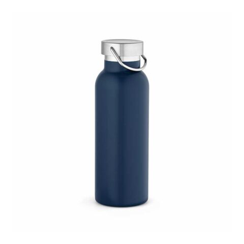 Sado Bottle rSS 560ml. Double wall and leakproof. Lid with hanlde Navy blue