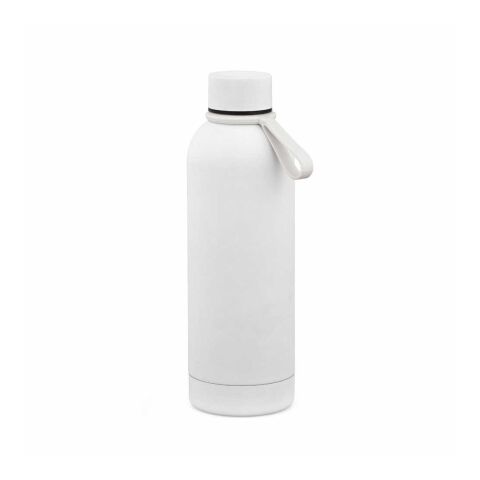 Hudson Bottle rSS 540ml. Double wall and leakproof. Rubber finish White