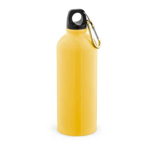 Drava Bottle rSS 530ml. Single wall and Leakproof. Carabiner on lid Yellow