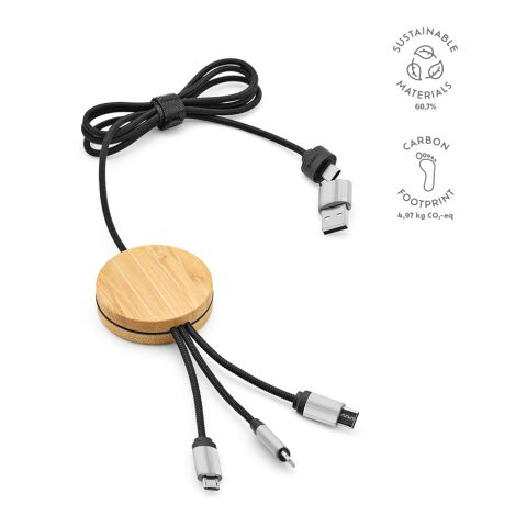 Feynman Cable rPET 3 in 1 Black | Without Branding