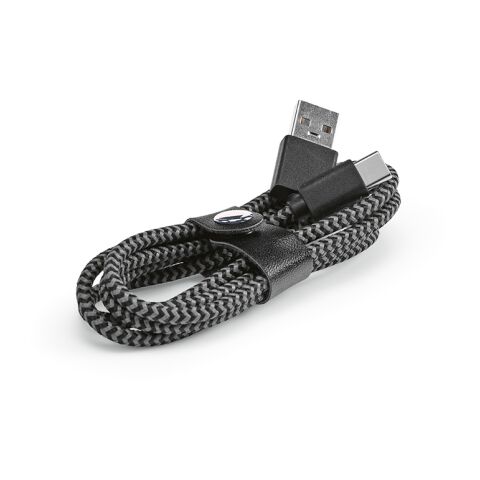 Leibniz Cable rPET. 1m USB-C to USB-A. Fast Charge Solid black | No Branding | not available | not available | not available