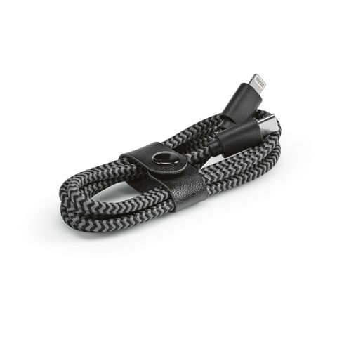 Ramanujan Cable rPET. 1m USB-C to Lightning. Fast Charge Solid black | No Branding | not available | not available | not available