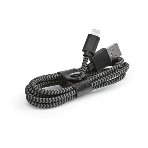Bernoulli Cable rPET. 1m USB-A to Lightning. Fast Charge Solid black | No Branding | not available | not available | not available