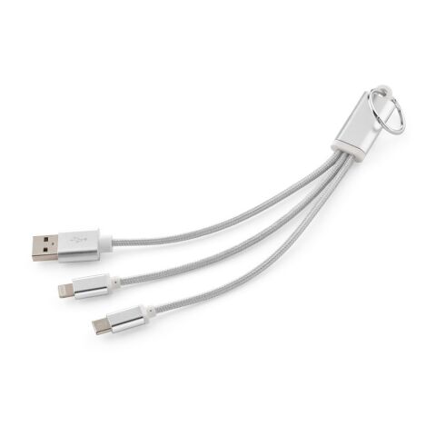 Lavoisier 3-in1 cable rPVC. 10W. With Keyring White
