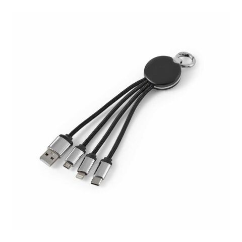 Boyle 4-in1 Cable rABS. 10W. with Keyring and Backlit logo Solid black