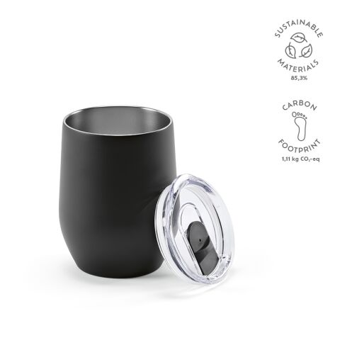 Tigris Travel Cup Recycled Stainless Steel 320 ml  Black | Without Branding