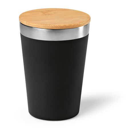 Don Travel Cup rSS and Bamboo lid 400ml. Double wall Solid black | No Branding | not available | not available | not available