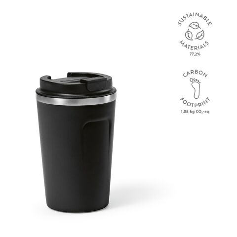 Limpopo Travel Cup Recycled Stainless Steel 490 ml  Black | Without Branding