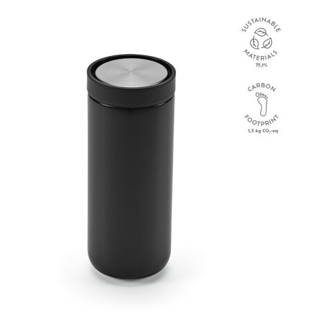 Senegal Travel Cup Recycled Stainless Steel 400 ml  Black | Without Branding