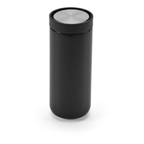 Senegal Travel Cup rSS 400ml. Double wall and 360º push lid Solid black | No Branding | not available | not available | not available