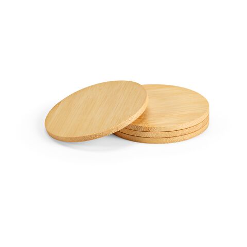 Christo Coasters Bamboo. Set of 4 Natural | No Branding | not available | not available | not available