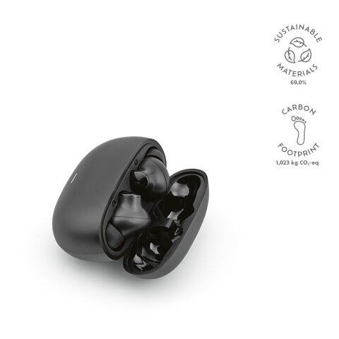 Pascal Earbuds Recycled ABS 400 mAh  Black | Without Branding | 400 mAh