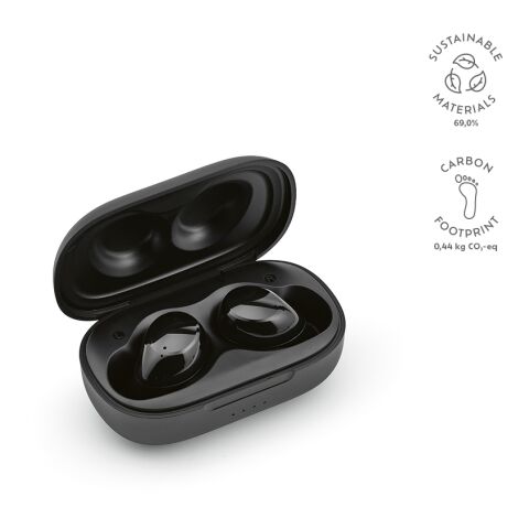 Pasteur Earbuds Recycled ABS 400 mAh  Black | Without Branding | 400 mAh