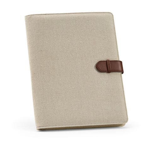 Eliot A4 Folder rCotton. 64 FSC sheet notepad and rPU closure Natural | No Branding | not available | not available | not available