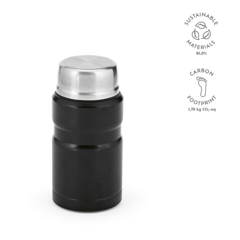 Dali 800 Food Flask Recycled Stainless Steel 810 ml  Black | Without Branding | 810 ml