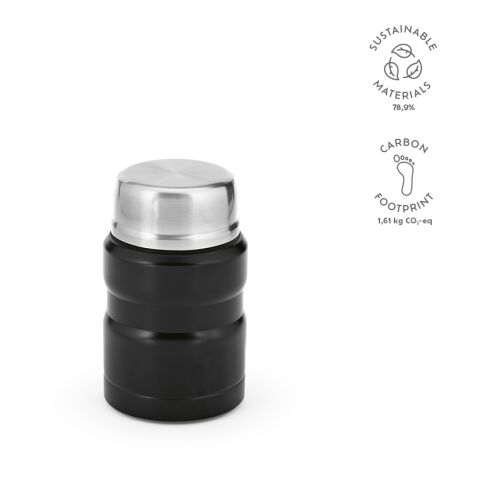 Dali 550 Food Flask Recycled Stainless Steel 570 ml Black | Without Branding | 570 ml