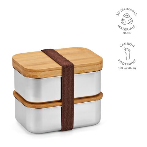 Vermeer Lunchbox Recycled Stainless Steel 1480 ml  Silver | Without Branding | 1480 ml