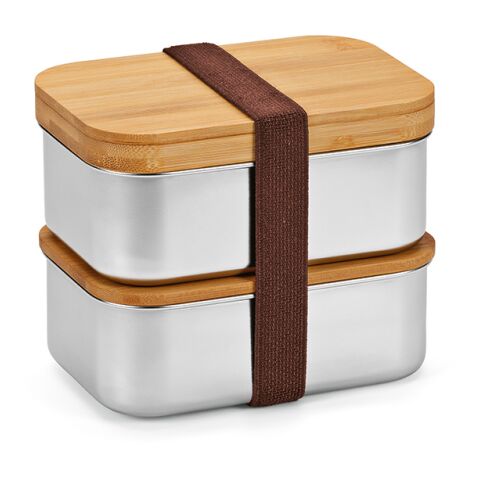 Vermeer Lunchbox rSS 1480ml with Bamboo lid and cutlery Silver | No Branding | not available | not available | not available