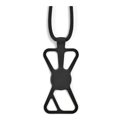Infinity universal phone strap. rPET and silicone.  Solid black | No Branding | not available | not available | not available
