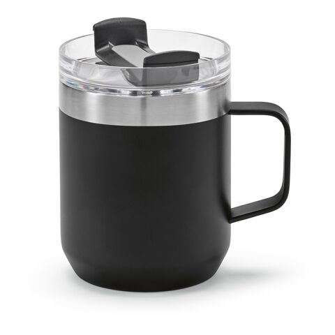 Shinano Mug rSS 440ml. Double wall and Rotating Lid Solid black | No Branding | not available | not available | not available